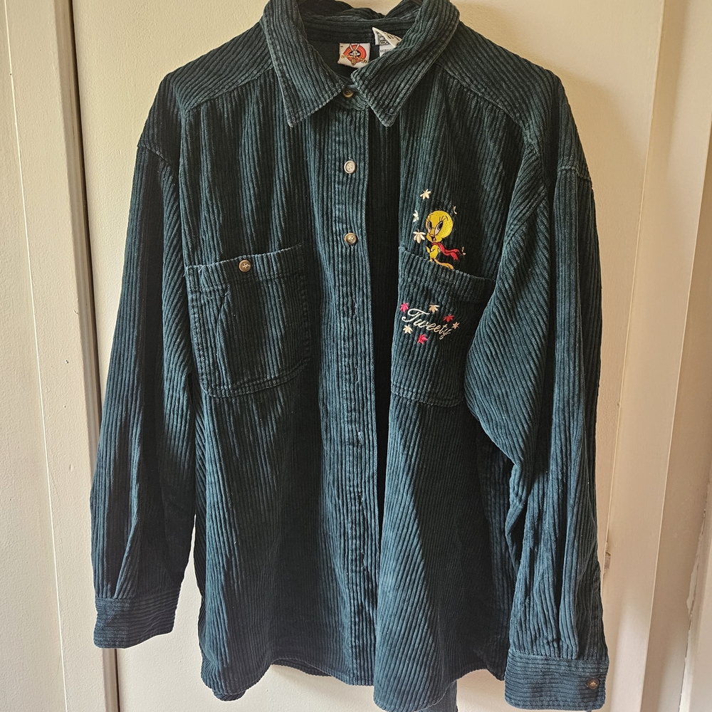 Warner Bros. Teal Corduroy Shirt - Picture 3 of 5